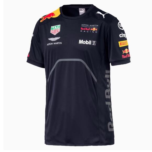 PUMA Red Bull Aston Martin Soccer Futbol Activewear Track Team Tee Shirt XS NWT - Picture 3 of 16